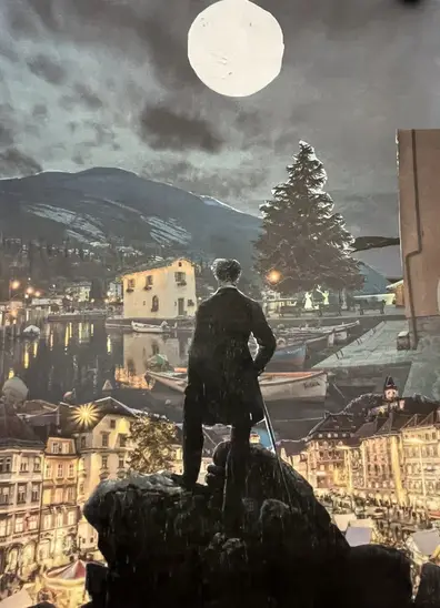 Collage zu Caspar David Friedrichs Wanderer
